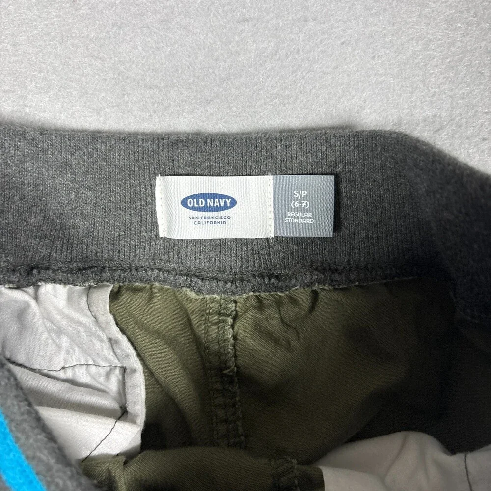 Boy’s Size S 6-7 Old Navy Green Elastic Waist Pull On Summer Cargo Shorts